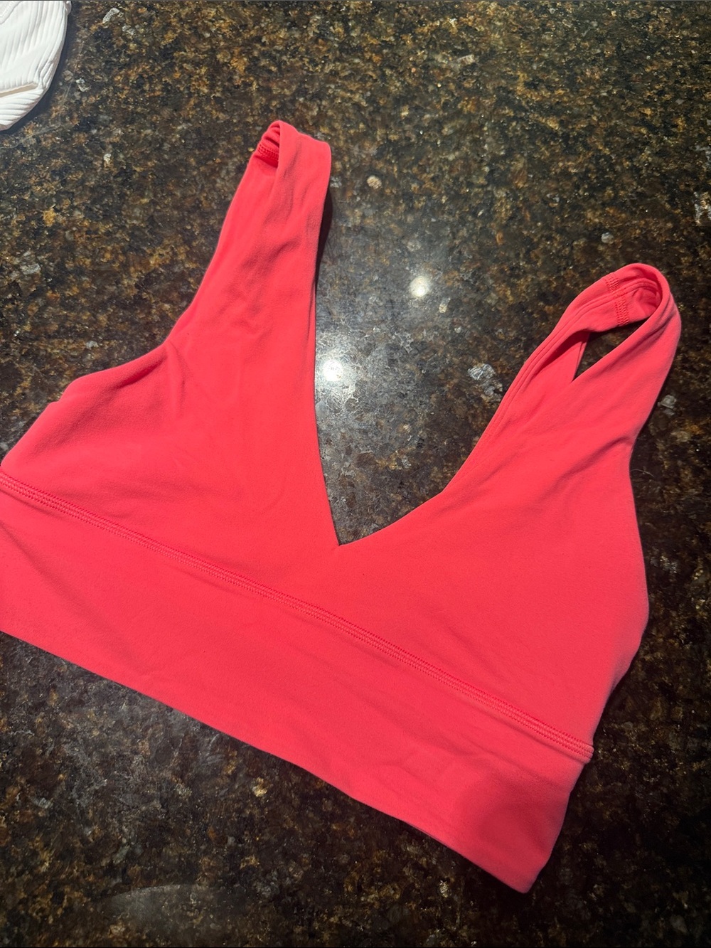 Women’s Seamless V-Neck Bralette in Coral Pink LIKE NEW - LULULEMON Sports Bra 6